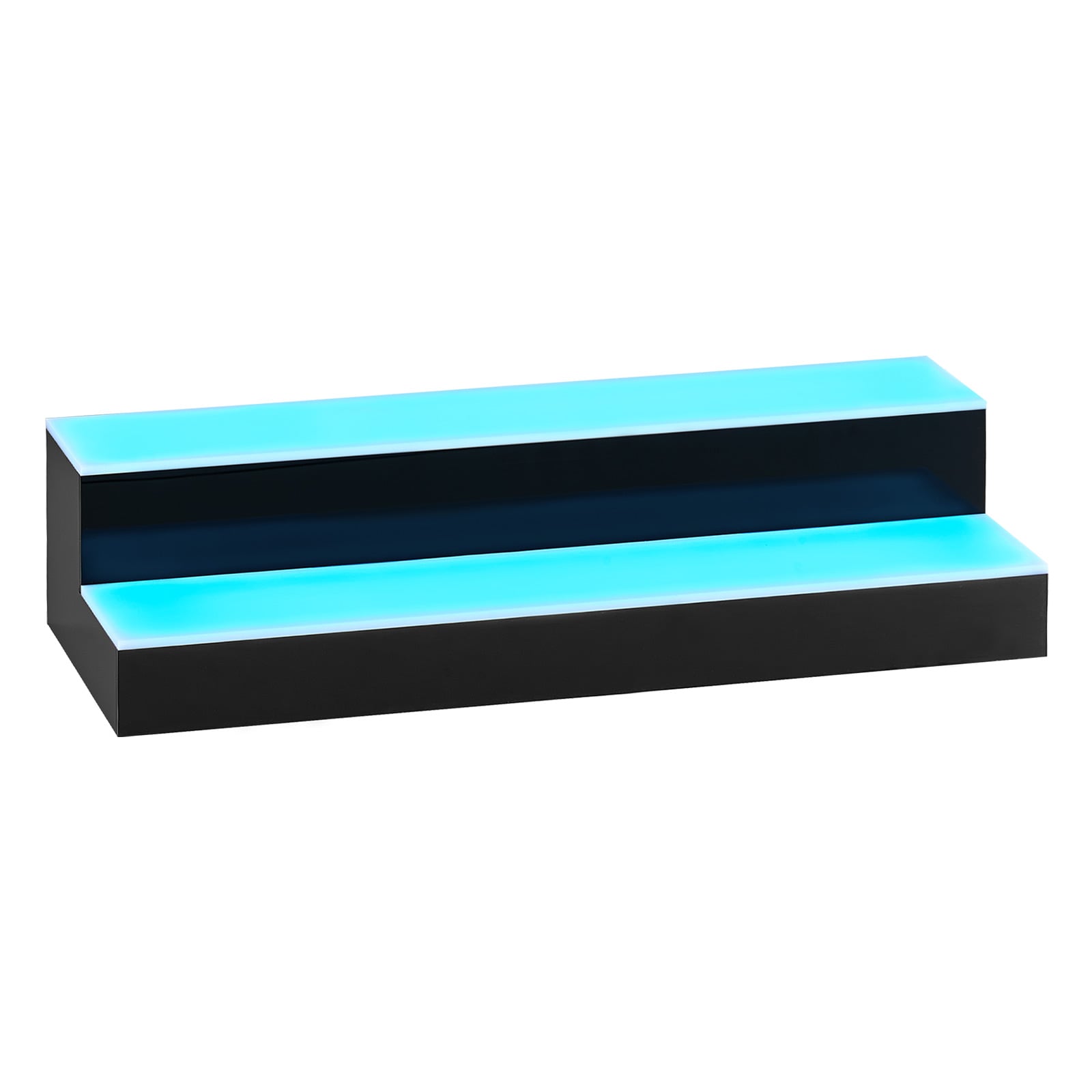 Led Liquor Bottle Display Stand 2 Tier Illuminated Whiskey Shelf_voghion.com